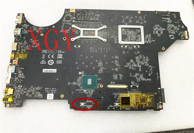 Imagem -02 - para Msi Pl62 7rc Gl62 Gl72 Gl72vr Laptop Motherboard Ms16jd Ms-16jd1 I77700hq Sr32q N17s-g1-a1 Gpu 100 Testado Trabalho