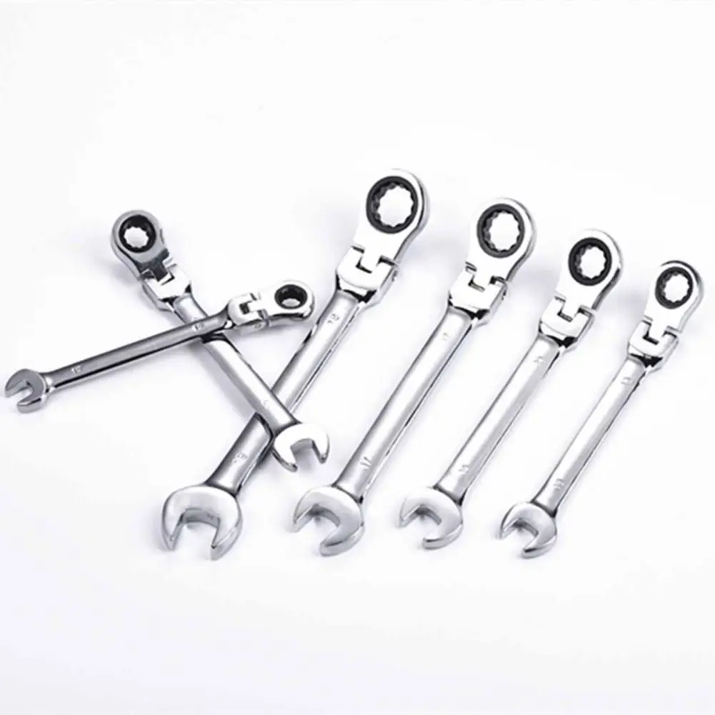 Ratchet Combination Metric Wrench Set Fine Tooth Gear Ring Torque and Socket Wrench Set Nut Tools for Repair