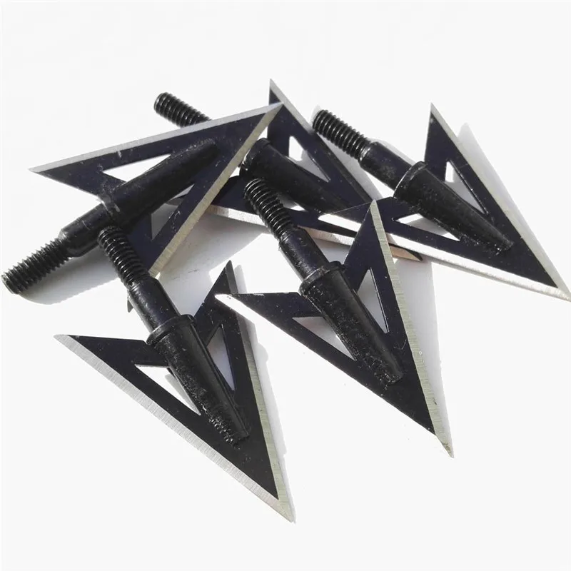 3/6/12Pcs Archery Arrowheads Blade Tips Broadheads Screw-in Arrow Points BowFishing Arrow Outdoor Fishing Shooting Accessories