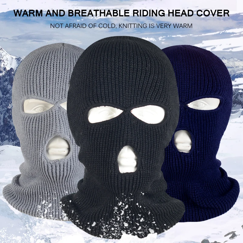 tactical mask 3 Hole face mask winter balaclava mask Hat warm helmet running skiing cycling masks full face mask