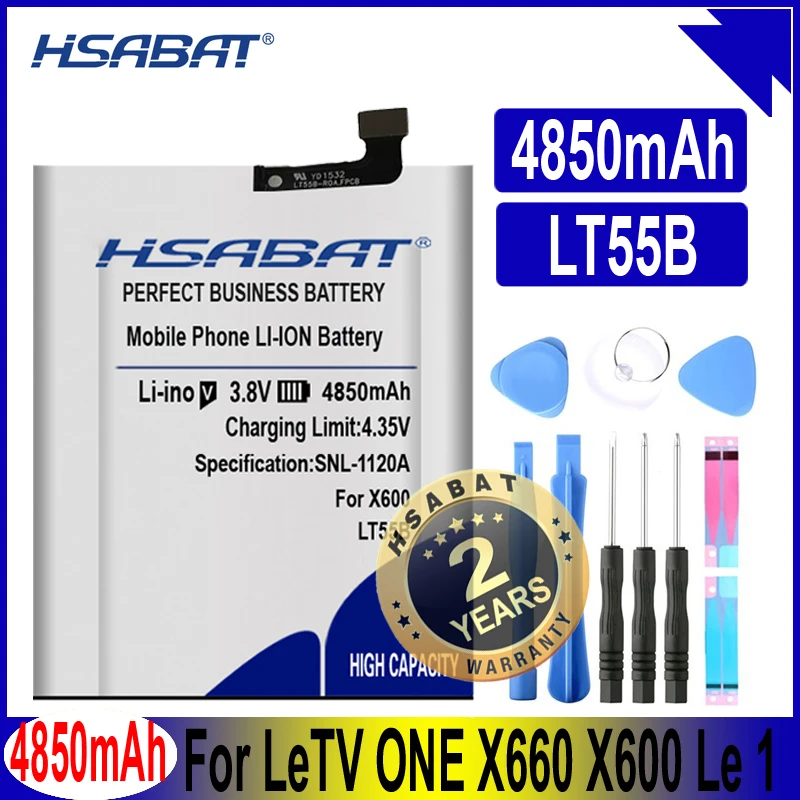 Аккумулятор HSABAT 4850 мАч LT55B для LeTV ONE X660 X600 Le 1, аккумулятор для сотового телефона