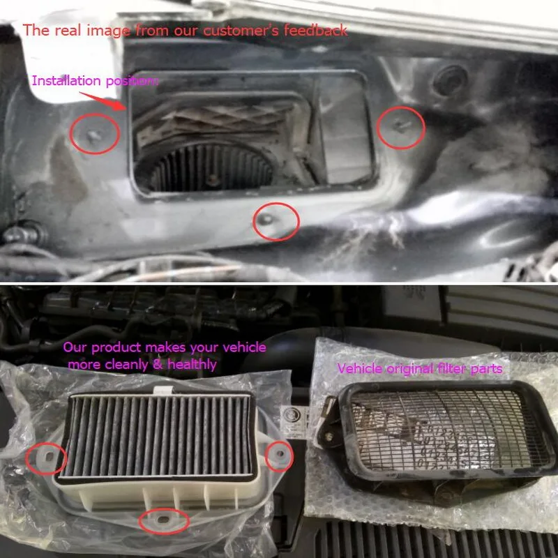 Tonlinker 3 holes Cabin air filter for Vw Sagitar CC Passat B5B6B7 Golf Touran audi Skoda Octavia anti-PM2.5 external air filter