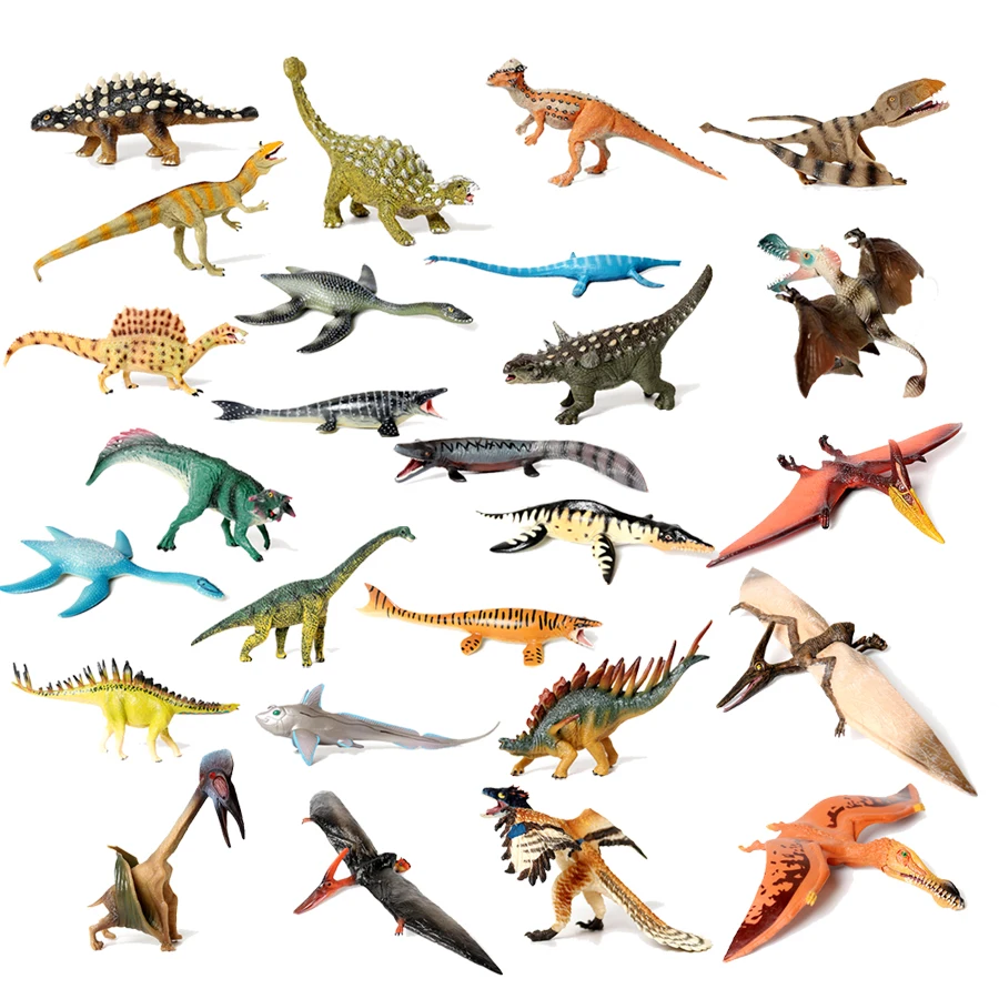 Simulation Jurassic Pterodactyl Tylosaurus Archaeopteryx Mosasaur Saichania Dinosaur World Animal Model Figures Toy For Kids