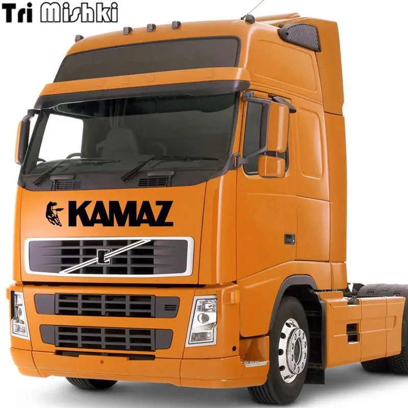 Tri Mishki  horse pattern car sticker words kamaz truck sticker decals auto Vinyl Accessories HZX104