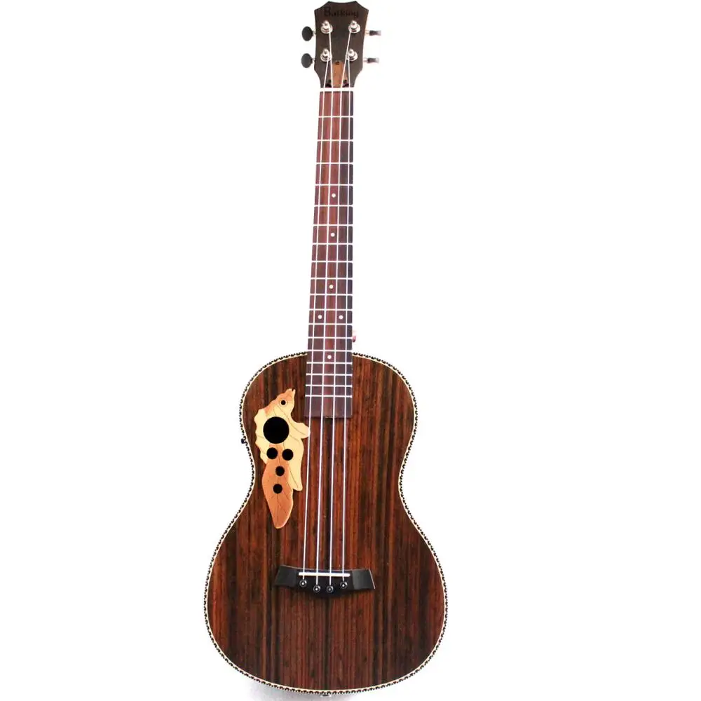 30 Inch All Rosewood Baritone Acoustic Electric Ukulele With Truss Rod with EQ with Gig Bag,Strap,Nylon String,Electric Tuner