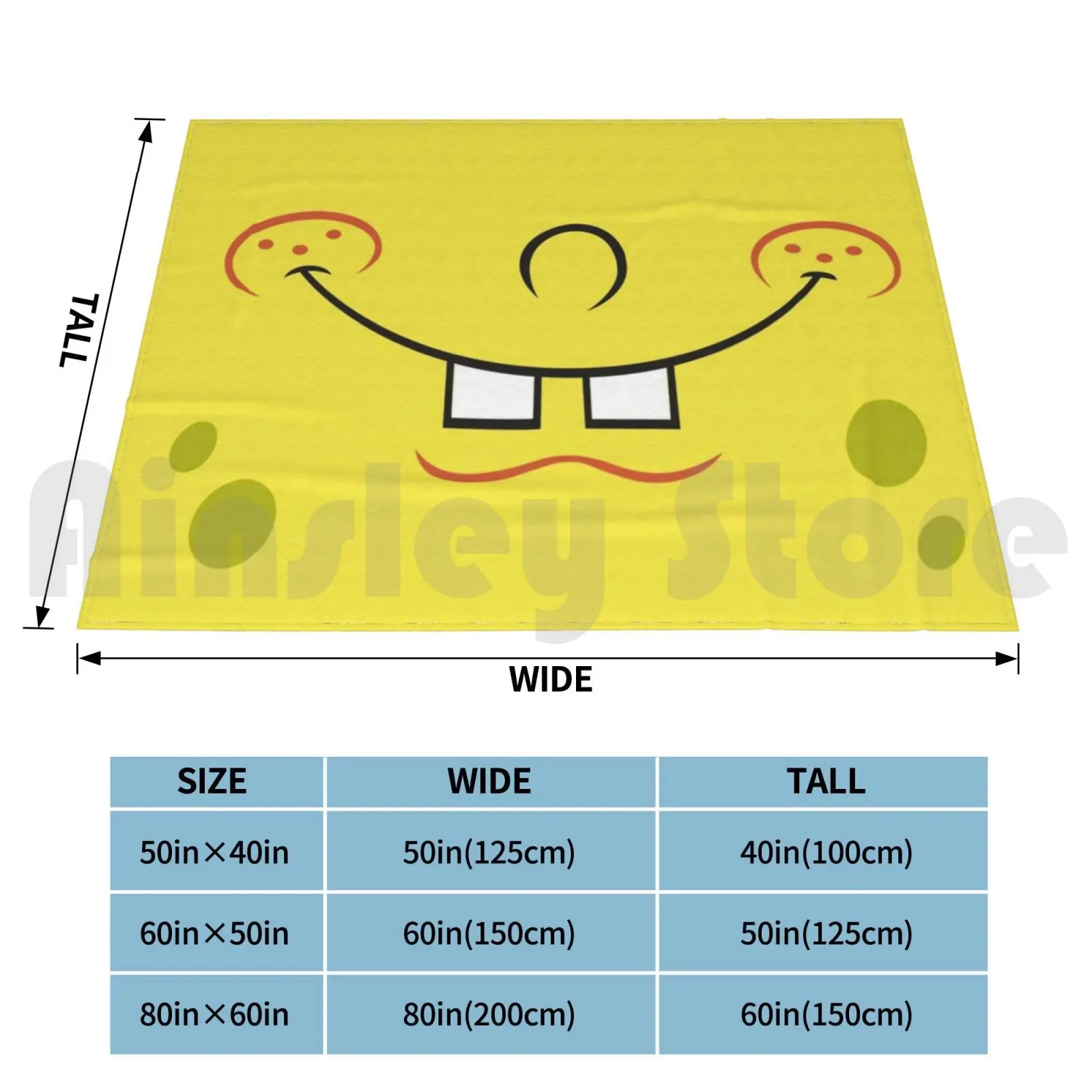 Bob Blanket Fashion Custom Sponge Pants Smile Square Teeth Happy