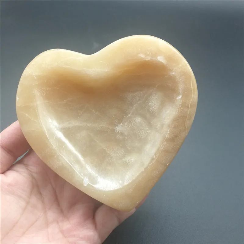 0.75kg Natural Chinese topaz crystal ashtray ornaments