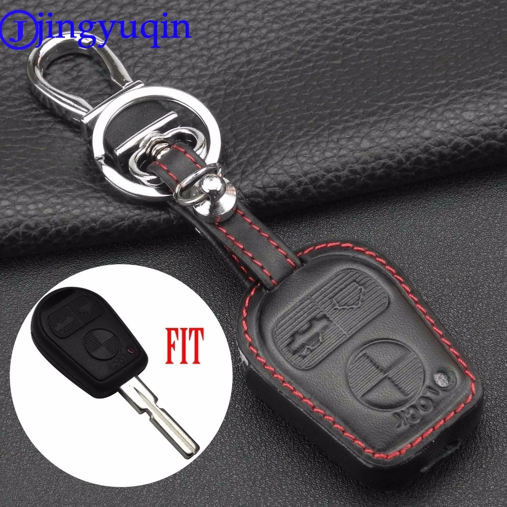 jingyuqin New Remote 3 Buttons Leather Protect Car Key Case Cover For BMW E46 E31 E32 E34 E36 E38 E39 Z3