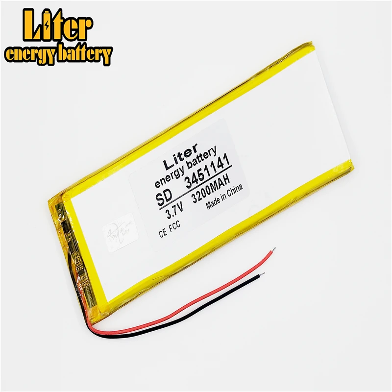 Rechargeable lithium battery 3.7V 3200mAh 3451141 3550140  polymer brand tablet generic battery