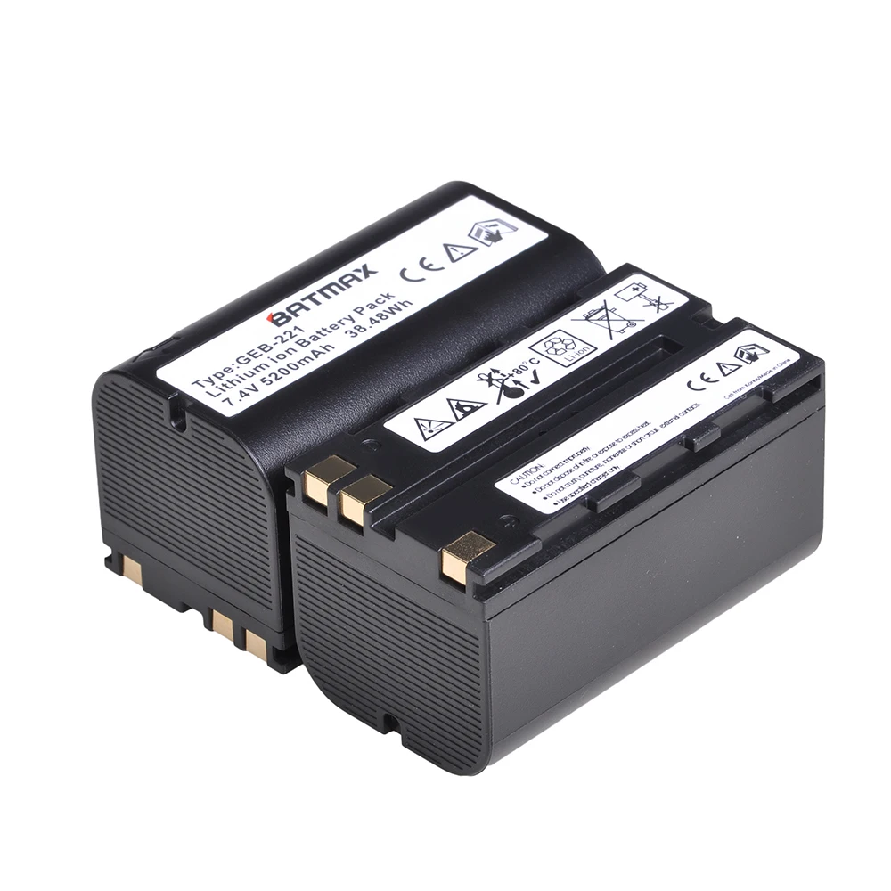 2Pcs 7.4V 5200 Mah Batteria per Stazione Totale di TPS1200 GEB221 E Gps