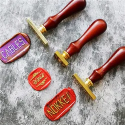 Customize square sealing Wax Stamp with Your Logo Brass Seal wax,Personalized with custom design Big rectangle 35*18mm / 45*23mm