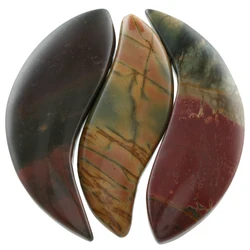 TUMBEELLUWA 3pcs Natural Picasso Jasper Stone Beads Top Drilled Healing Reiki Pendant For Jewelry Making DIY Accessories