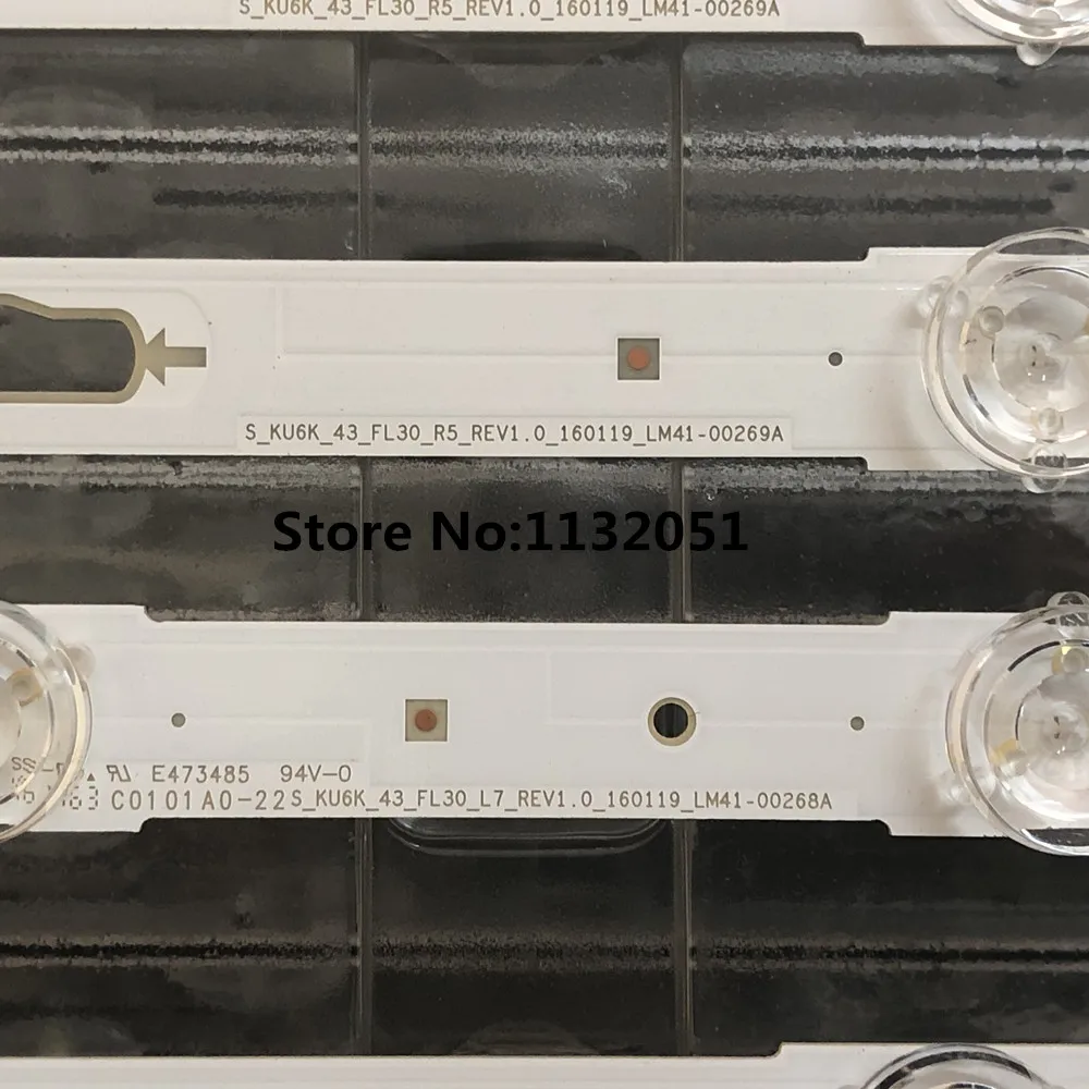 8PCS LED Backlight Strip For UE43KU6000K UE43MU6105K UN43MU6300 UN43MU6290 UN43KU6290 UN43KU6270 UN43MU6100 UN43MU6103