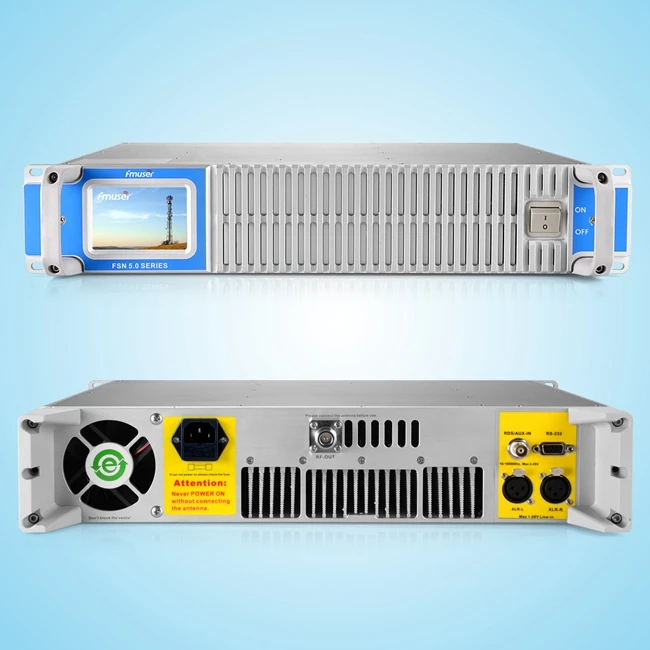 FMUSER FSN-1500T 1500W FM Transmitter + 2KW Dipole Antenna + 40M Coaxial Cable 50KM Radio Station