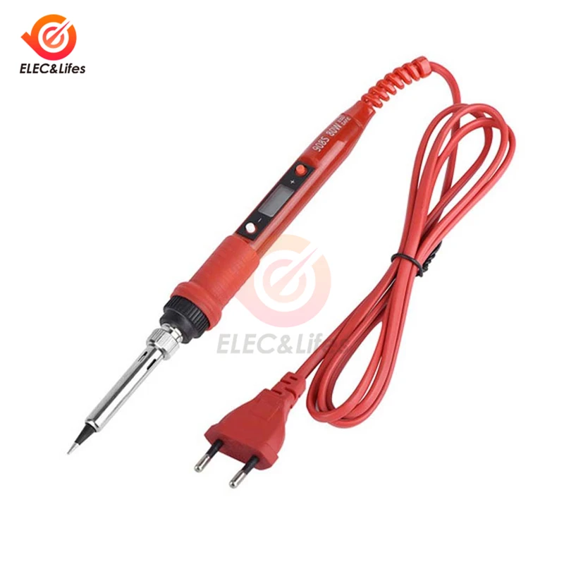 110V 220V 80W Electric Soldering Iron LCD Digital Display Adjustable Temperature Soldering Iron Tips US/EU Welding Solder Tools