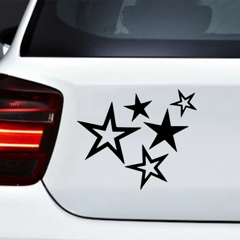 18x15cm Five Different Star Types Car Sticker Waterproof Car Decal Vinyl Stickers Car Styling Accessories Pegatinas Para Coche