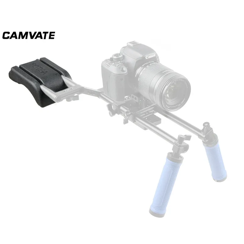 CAMVATE Sponge Rubber DP3000 M1 supporto per spalla/spallina per fotocamera DSLR/videocamera/DV/DC 15mm sistema di supporto asta di guida