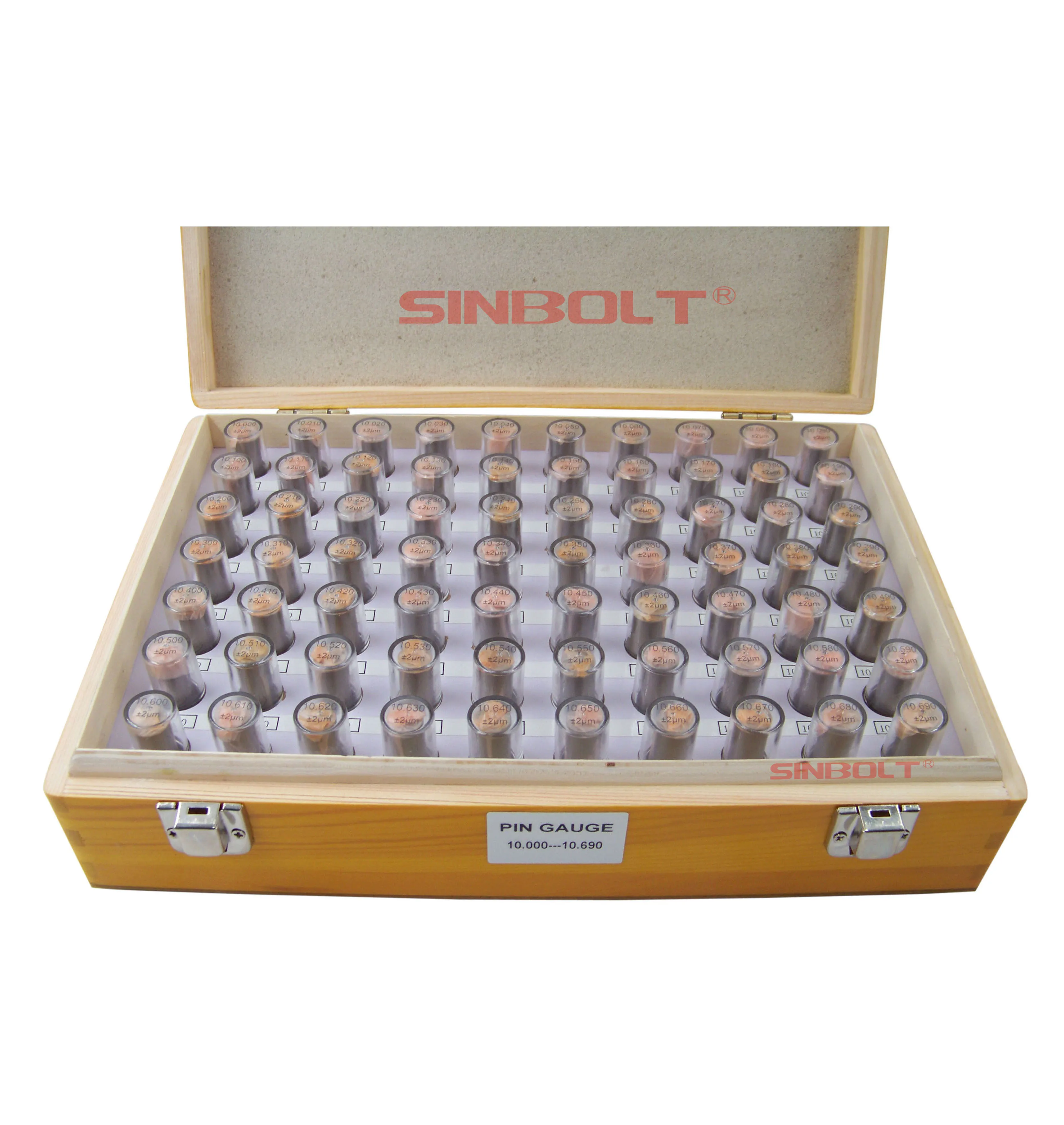 10.000mm--11.000mm,101pcs, conjunto de medidor de pino métrico sinbolt entrega rápida!