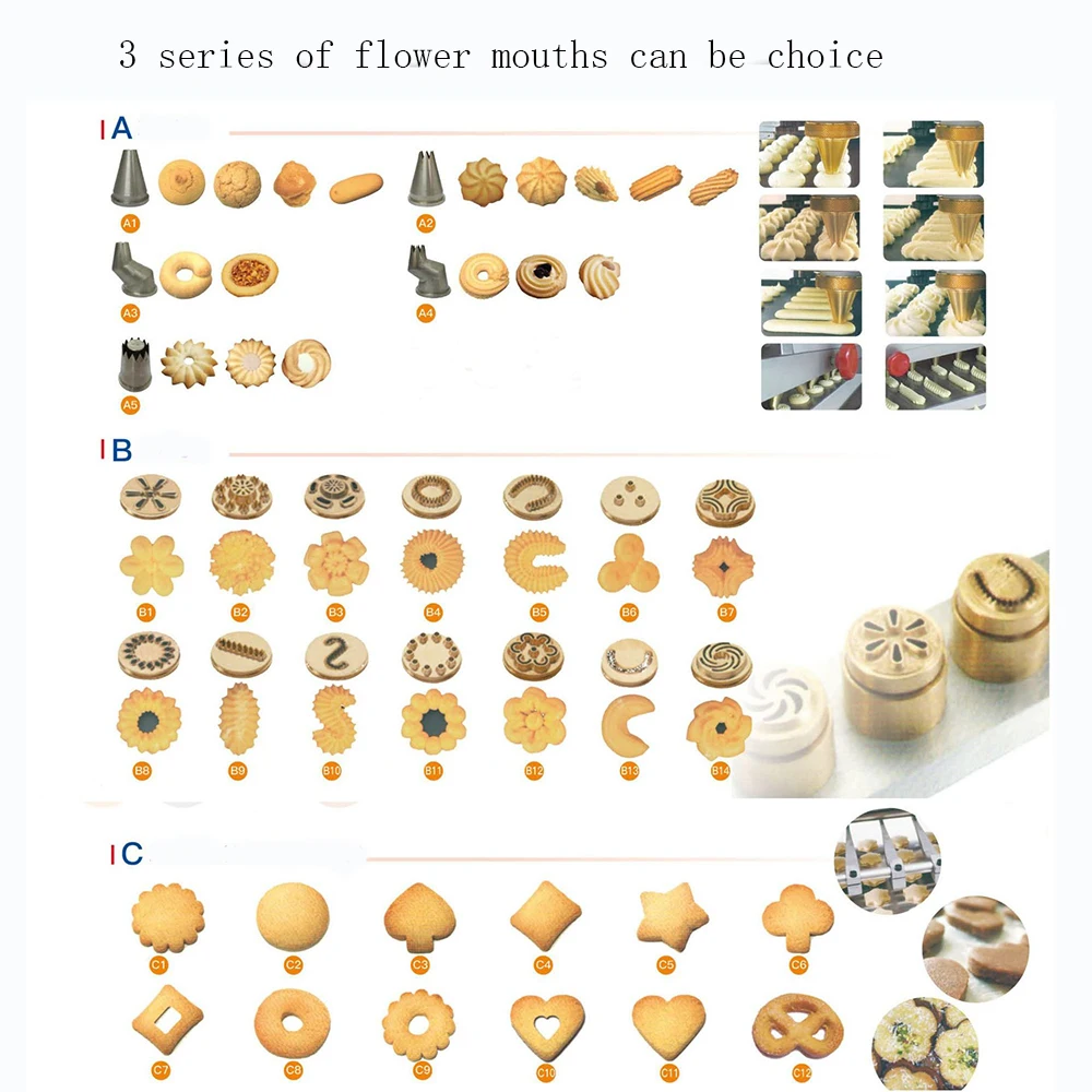 Multi-Shape Small Biscuit Making Machine Commercial Hard Cookie Maker Automatic Sandwich Biscuit Making Equipment for Sale