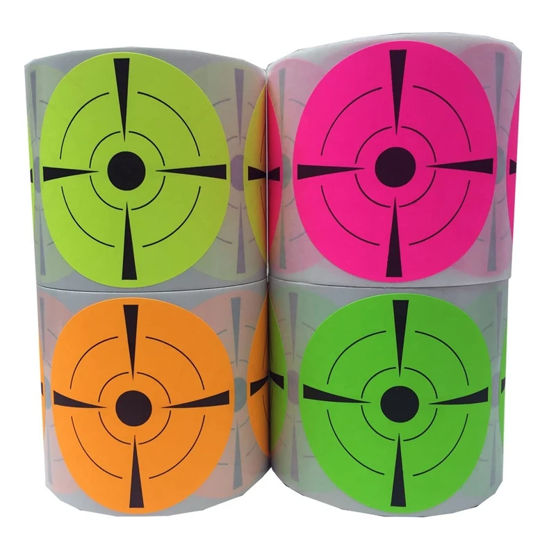 

3inch Fluorescent Target Stickers 200 Adhesive Paper Shooting Targets 3 Inch Round Target Pasters