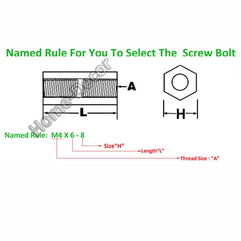 50 PCS Nylon Bolt Hexagonal with M3  Screw Hole Stud Isolated Screw for PCB Board Supporter Nylon Isolator