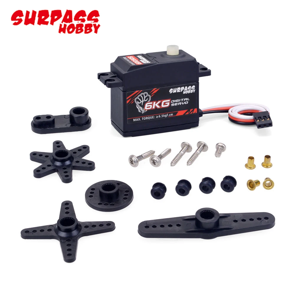 Surpass Hobby RC S0600P 25T 6KG Plastic Gear Digital Servo For RC 1/10 1/12 1/14 High-Speed RC Car Aircraft RC Boat Robot Buggy