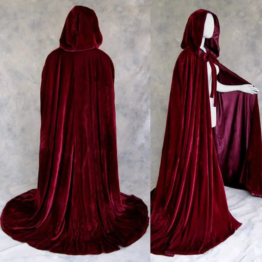 Capuche en velours gothique Everak pour femme, robe Wicca, cape de GN de sorcellerie médiévale, vestes de mariage, enveloppes de Noël