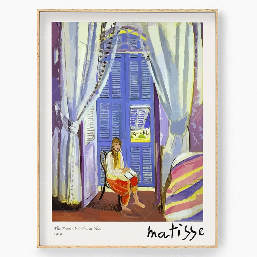 Henri Matisse, Interior with a Violin Case 1919, Vintage,Retro Exhibition Poster Digital Art,Gallery Wall Decor Print