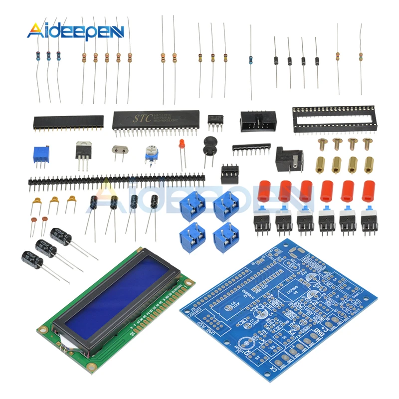 DC 5V LCD Digital Capacitance Inductance Meter DIY Kits 20Hz-400KHz Frequency CF Inductor Capacitor Tester DC 8-14V or AC 7-10V