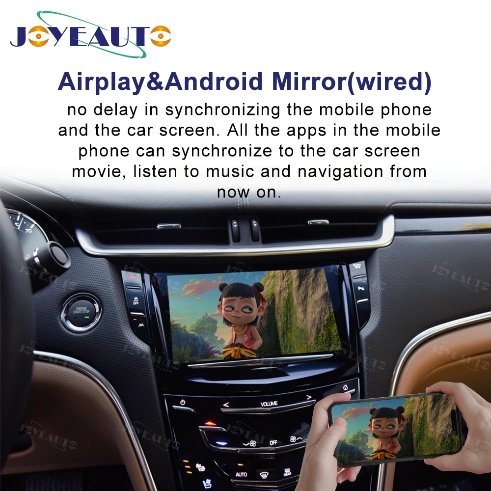 JoyeAuto Latest Apple Map GPS Interface Android Auto CarPlay Module Wireless for Cadillac ATS CTS Escalade SRX XTS XT5 2014-2017