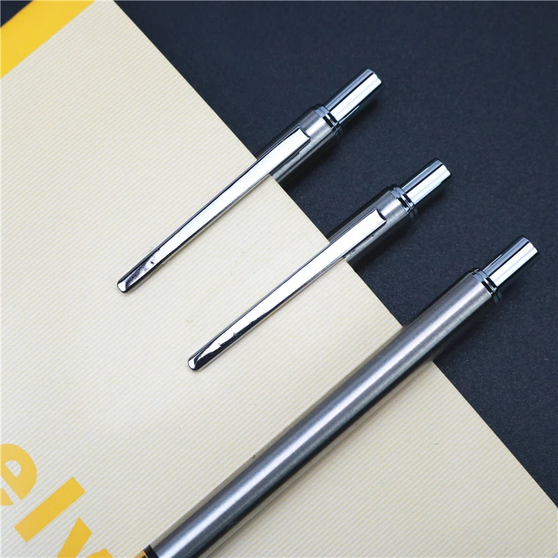 Rubber non-slip metal mechanical pencil Stainless steel penholder 0.5mm 0.7mm 0.9mm 2B black Pencil lead