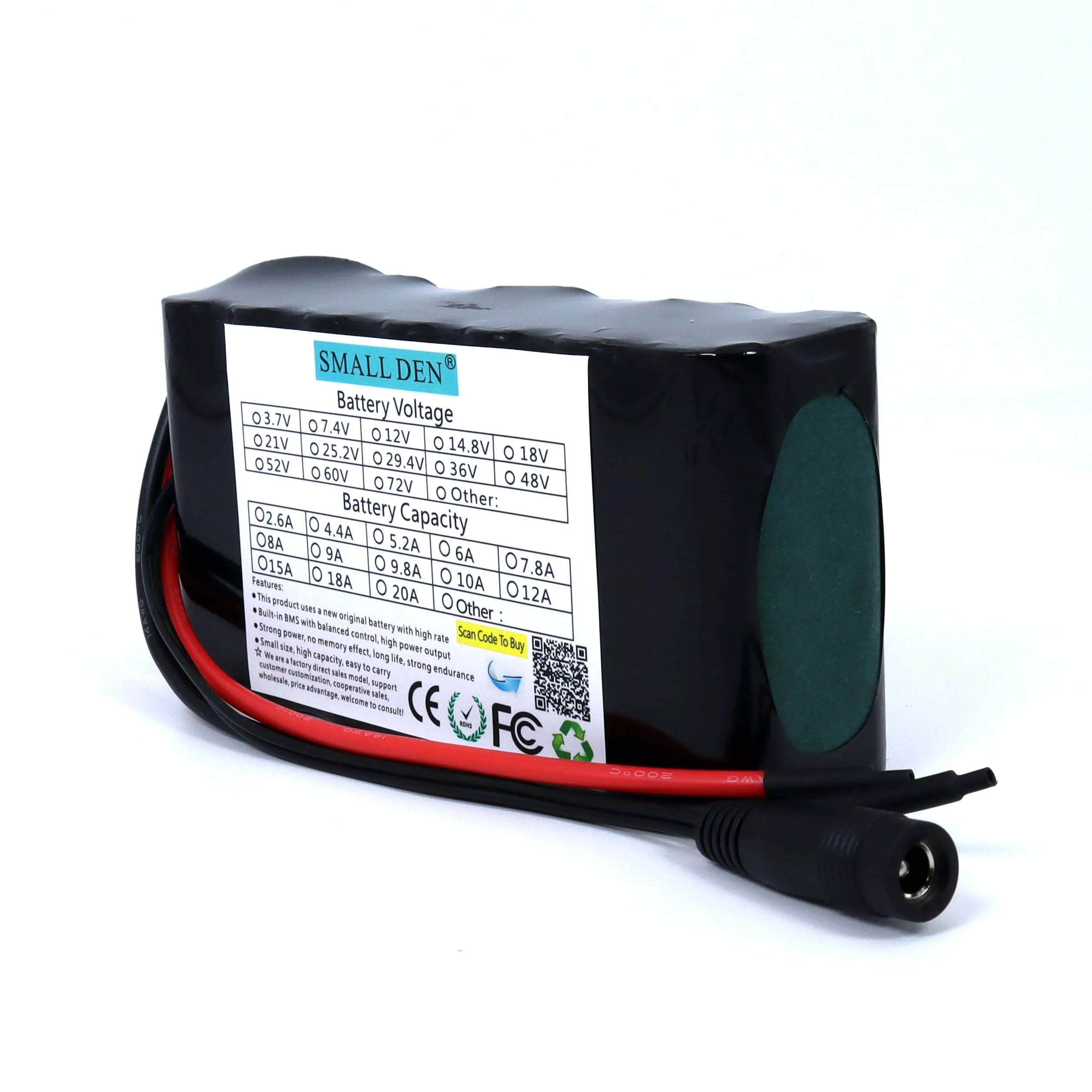 Литий-ионный аккумулятор 18650, 24 В, 6 Ач, 7S2P, 29,4 в, 6000 мА · ч, для электрического велосипеда, мопеда, балансирующего скутера + зарядное устройство 29,4 В, 1 А