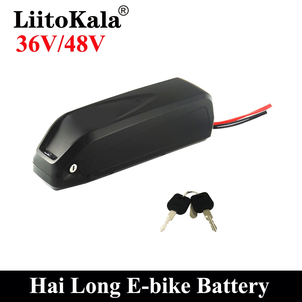 LiitoKala 36V 48V 10Ah 12Ah 15Ah 20Ah Electric Bike Battery Hailong 18650 Cells Pack Powerful Bicycle Lithium  USB Port