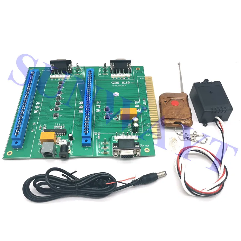 

GBS-8118 Arcade Game Board 2 In 1 Switch Control VGA CGA Multi JAMMA Switcher D5271A Remote Controller