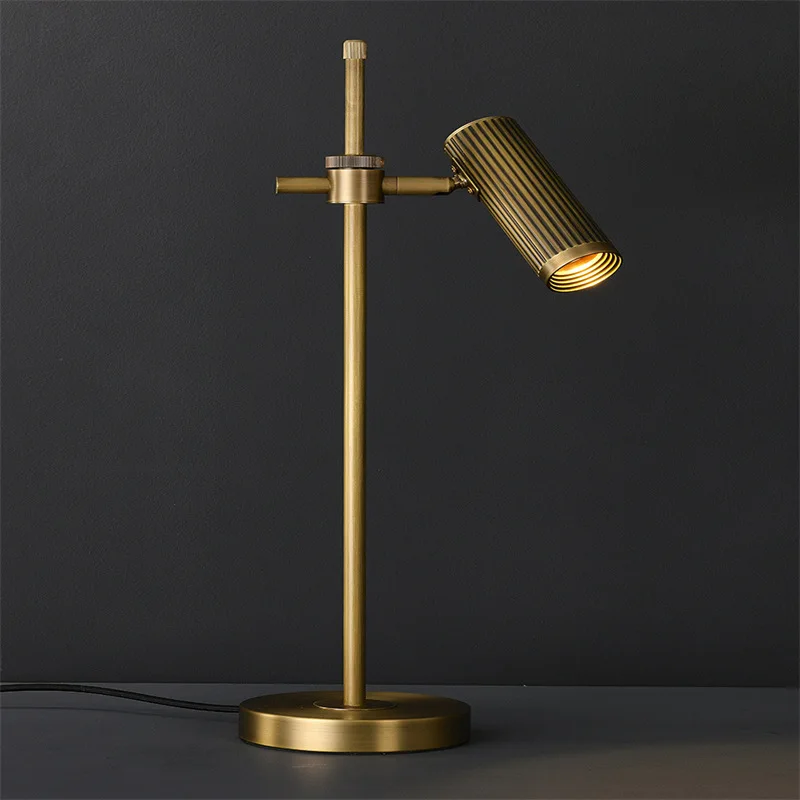 

Rotatable All Copper Retro Table Lamp Personality Living Room Sofa Corner Side Cabinet Decoration Bedroom Study Art Lamp