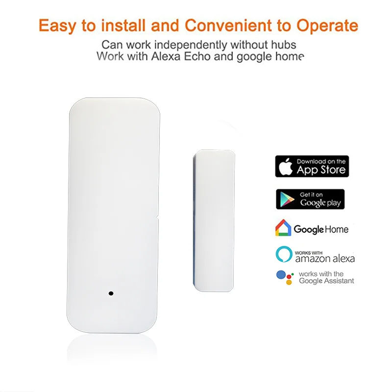 Tuya Smart Wifi Deur & Raam Sensor Alarm Compatibel Met Alexa En Google Thuis 2.4G Draadloze Controle Door App voor Home Security