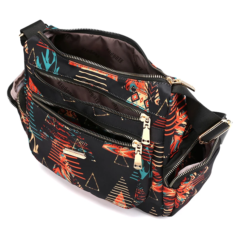 Hot Floral Rural Style Oxford Ladies Hand Bags Female Crossbody Bags for Women Shoulder Messenger Bags Thread Sac A Main Femme