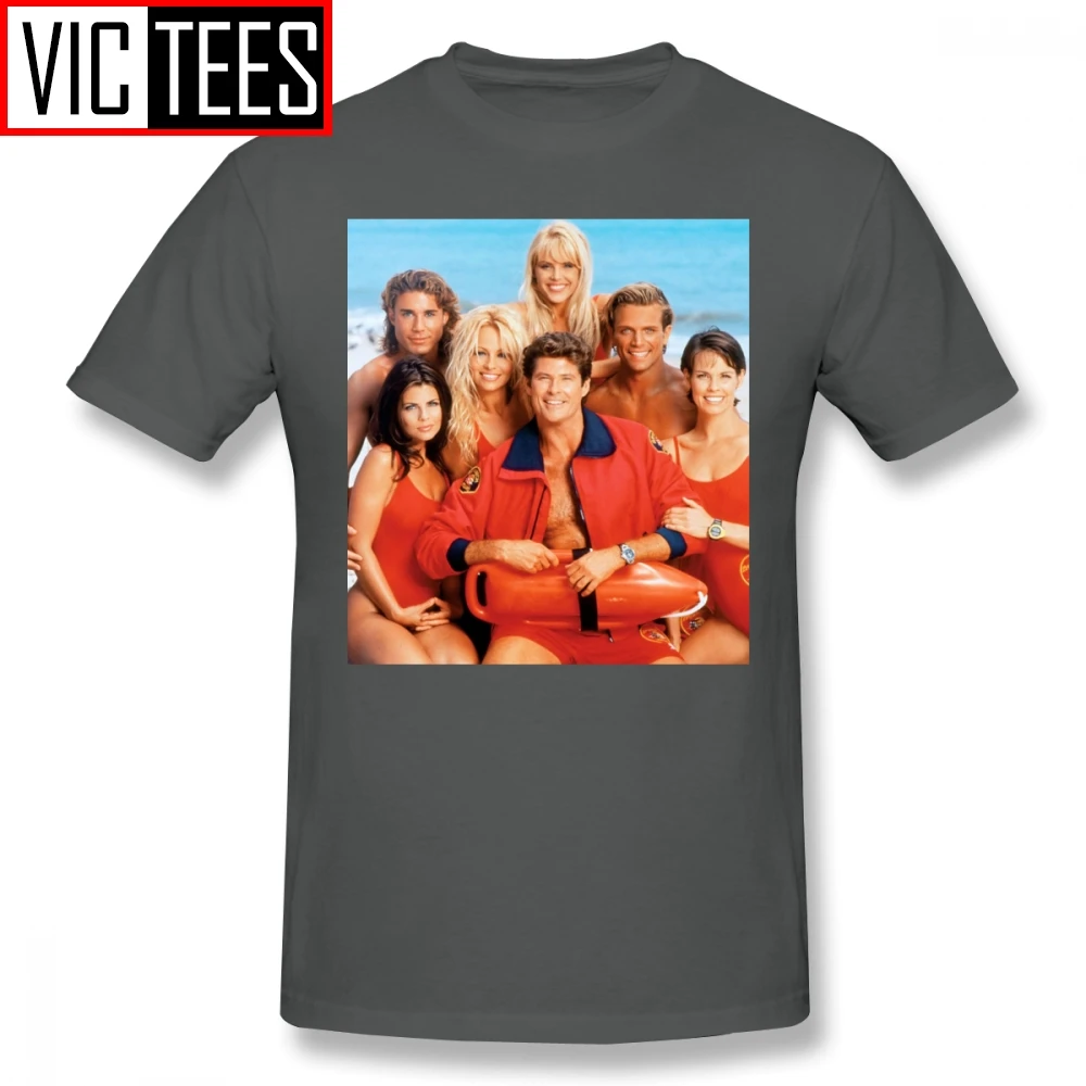 رجل Baywatch تي شيرت Baywatch حرس تي شيرت لطيف الذكور تي شيرت القطن موضة طباعة 5x التي شيرت