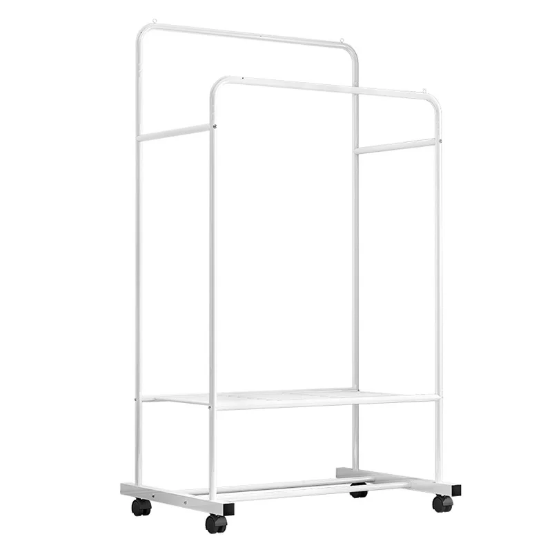 Double pole folding shelf for drying