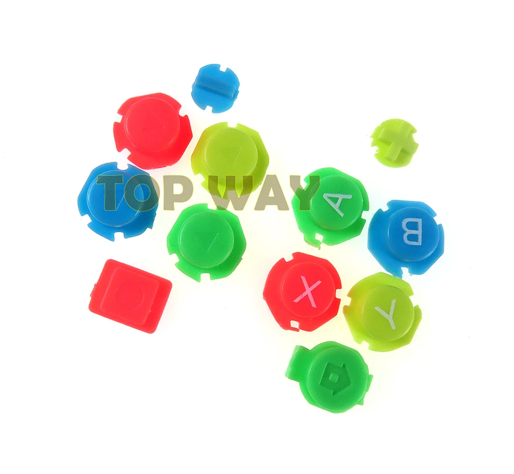 1set Joystick Tombol Tombol Arah ABXY Warna-warni untuk Pengendali Nintendo Switch NS NX Joy-con Pengontrol Kiri Kanan