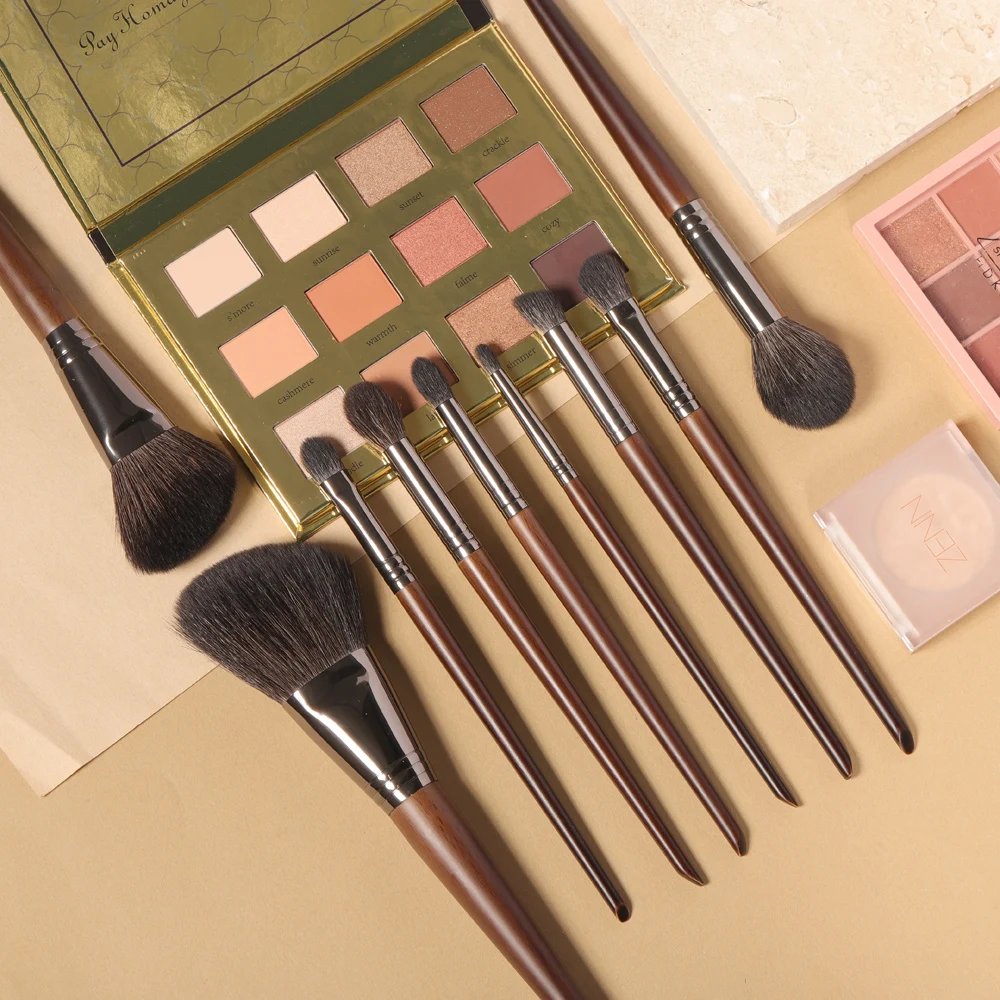 OVW Professional Makeup Brushes Set Natural Hair Powder Foundation Blusher Eye shadow brow liner Makeup Brush Tool Goat Hair