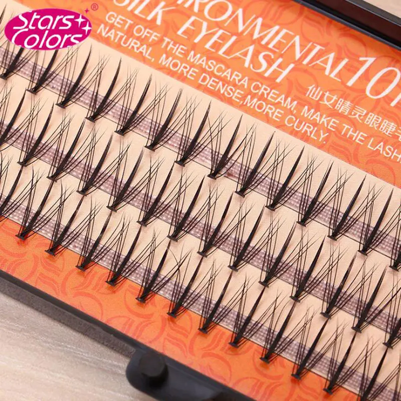 60 Clusters/box Middle Dense Side False Eyelashes Bold Definition Thick Fan Volume Eyelash Extension Premade Eye Makeup Lashes