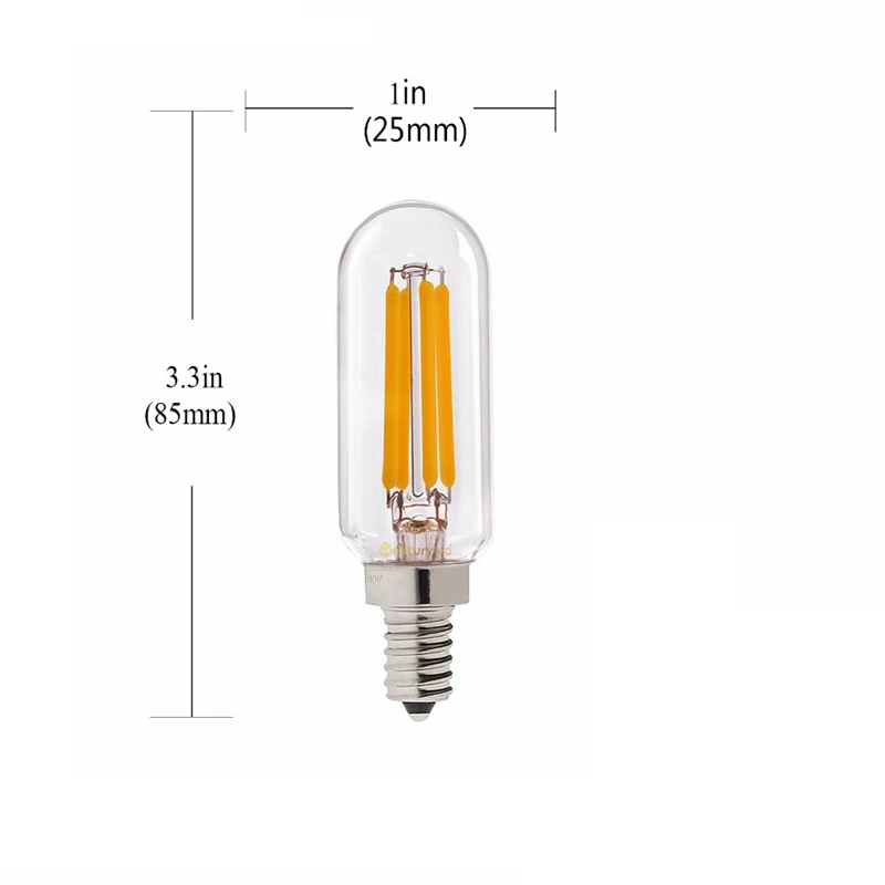 2021 Edison Bulb E14 LED Light T25 4W 8W 12W Cooker Hood Filament Lamp Extractor Fan Bulb Warm White/Cold White Lighting 220V