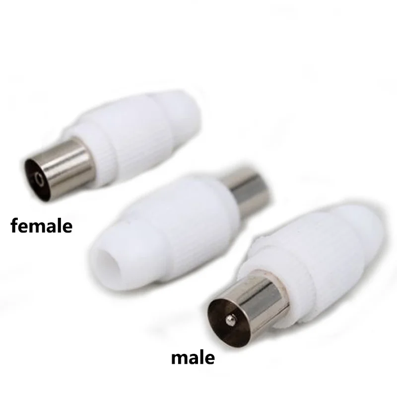 5 قطعة 75-5 لحام مجاني RF التلفزيون ذكر أنثى التوصيل 9.5 TV RF محطة هوائي موصل اللون الأبيض #1