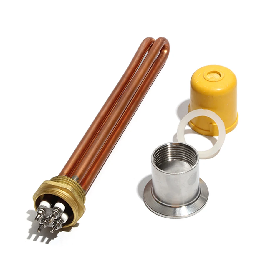 

1 Inch/DN25 Immersion Water Heater Part with Accessory All Copper Electric Heating Element 220V 3KW/6KW/9KW/12KW