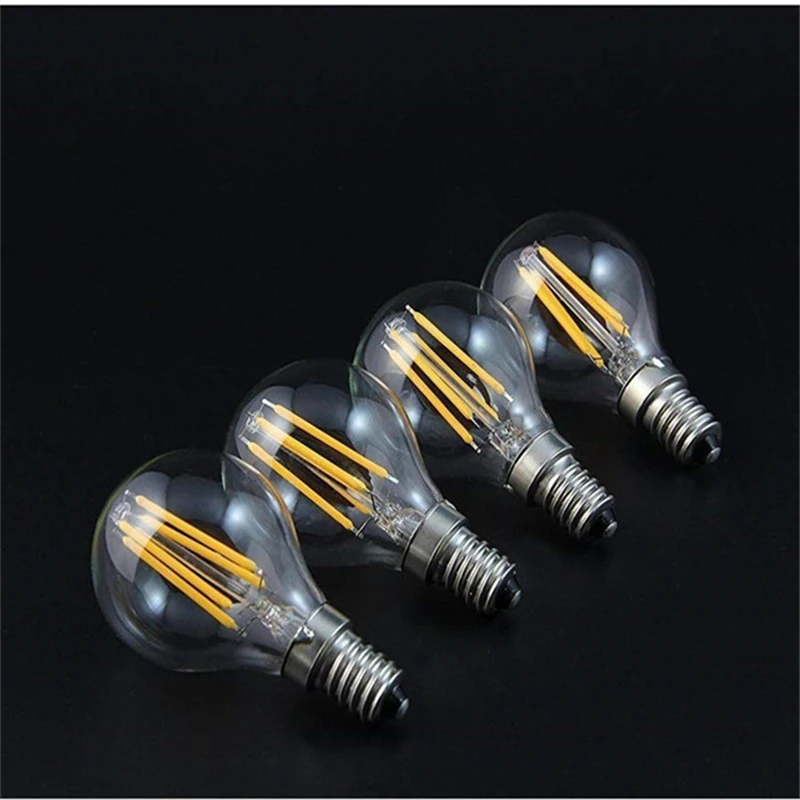 LED Bombillas Light E27 Edison Glass Lamp G45 Led Filament Bulb E14 4W 8W 12W Antique Retro Vintage Led Bulb 220V