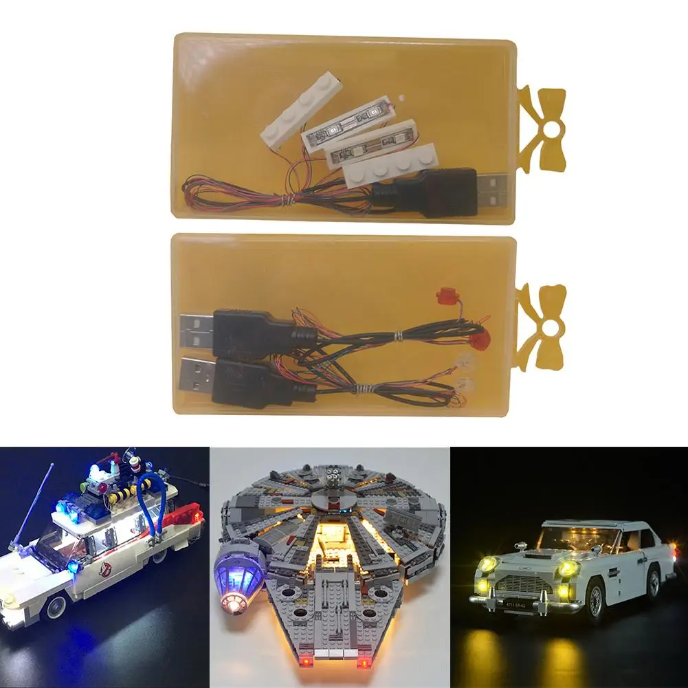 Universal LED Light Kit For Lego Toy Bricks For Bar-type Lamp For Round Lamp 2 Choice Car Bricks Set LED Lighting Kit