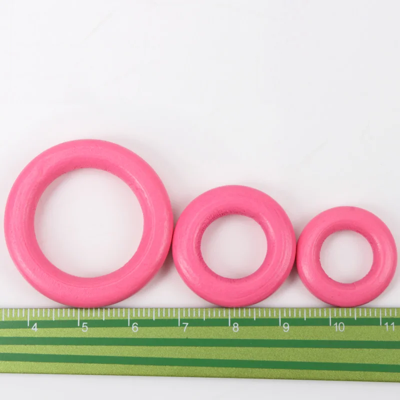 Mix Circle Round Ring Natural Wood DIY Crafts Embellishment For Wooden Ring Children Kids Teething Wooden An Pick 20pcs