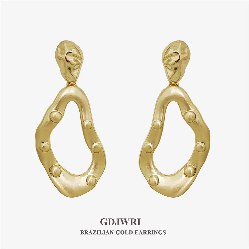 

GDJWRI Real Gold Drop Earrings Limited edition sale Best Quality Women Earrings