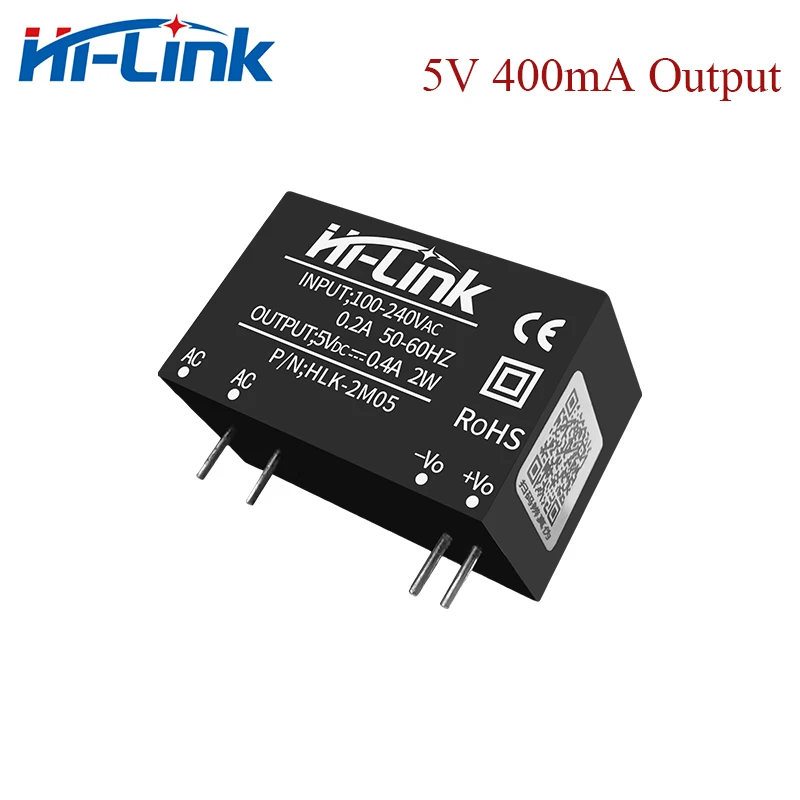 Free Ship 5pcs/lot 110V 220V to power supply switching 5v 400mA output HLK-2M05 Hi-Link Manufacturer